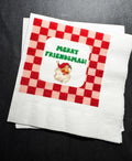 Merry Friendsmas Christmas Party Very Merry Friendsmas Vintage Santa Funny Christmas Cocktail, Luncheon or Dinner Napkins Set of 25
