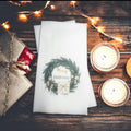 Christmas Guest Towels Linen Feel Ultra Ply White Disposable Towel Dinner Napkin Holiday Christmas Paper Hand Towels, Set of 20