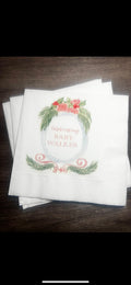 Nutcracker Baby Shower Winter December Baby Shower Merry Little Baby Shower Personalized Cocktail, Luncheon or Dinner Napkins Set of 25