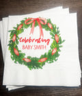 Baby It's Cold Outside Winter Christmas Baby Shower Birthday December Shower Personalized Cocktail or Luncheon Napkins, Set of 25