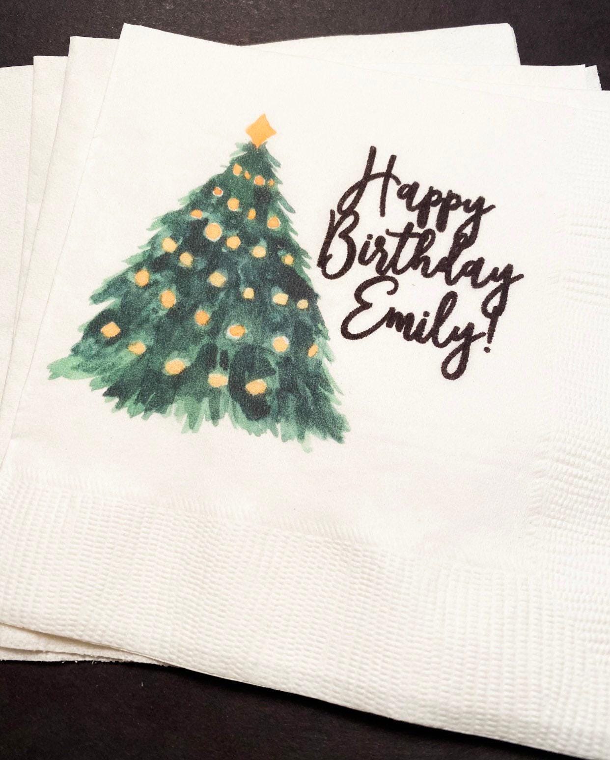 Winter Birthday December Christmas Birthday Party Winter Onederland Nutcracker Oh What Fun Personalized Cocktail Napkins, Set of 25