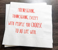 Friendsgiving Gather Give Thanks Funny Friendsgiving Thanksgiving Table Cocktail, Luncheon or Dinner Napkins Set of 25
