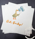Goose Baby Shower Silly Goose is on the Way Blue Goose Baby Shower Silly Goose on the Loose Cocktail, Luncheon or Dinner Napkins Set of 25