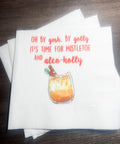 Eat Drink Be Merry Funny Christmas Party Oh By Gosh By Golly Alcoholly Girls Holiday Party Cocktail, Luncheon or Dinner Napkins Set of 25