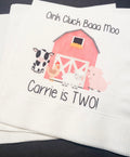 Farm Animal Birthday Pink Barnyard Oink Cluck Moo Turning 2 Farm Girl Birthday Personalized Cocktail, Luncheon or Dinner Napkins Set of 25