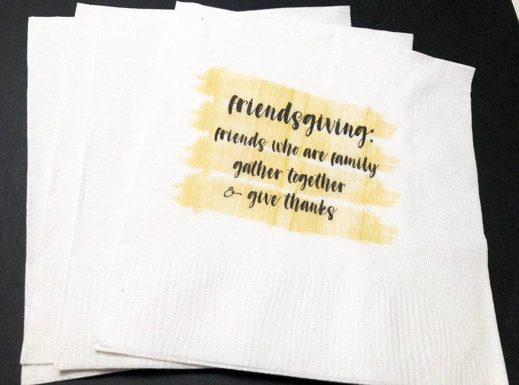 Friendsgiving Thanksgiving Friends Cocktail Napkins, Set of 25