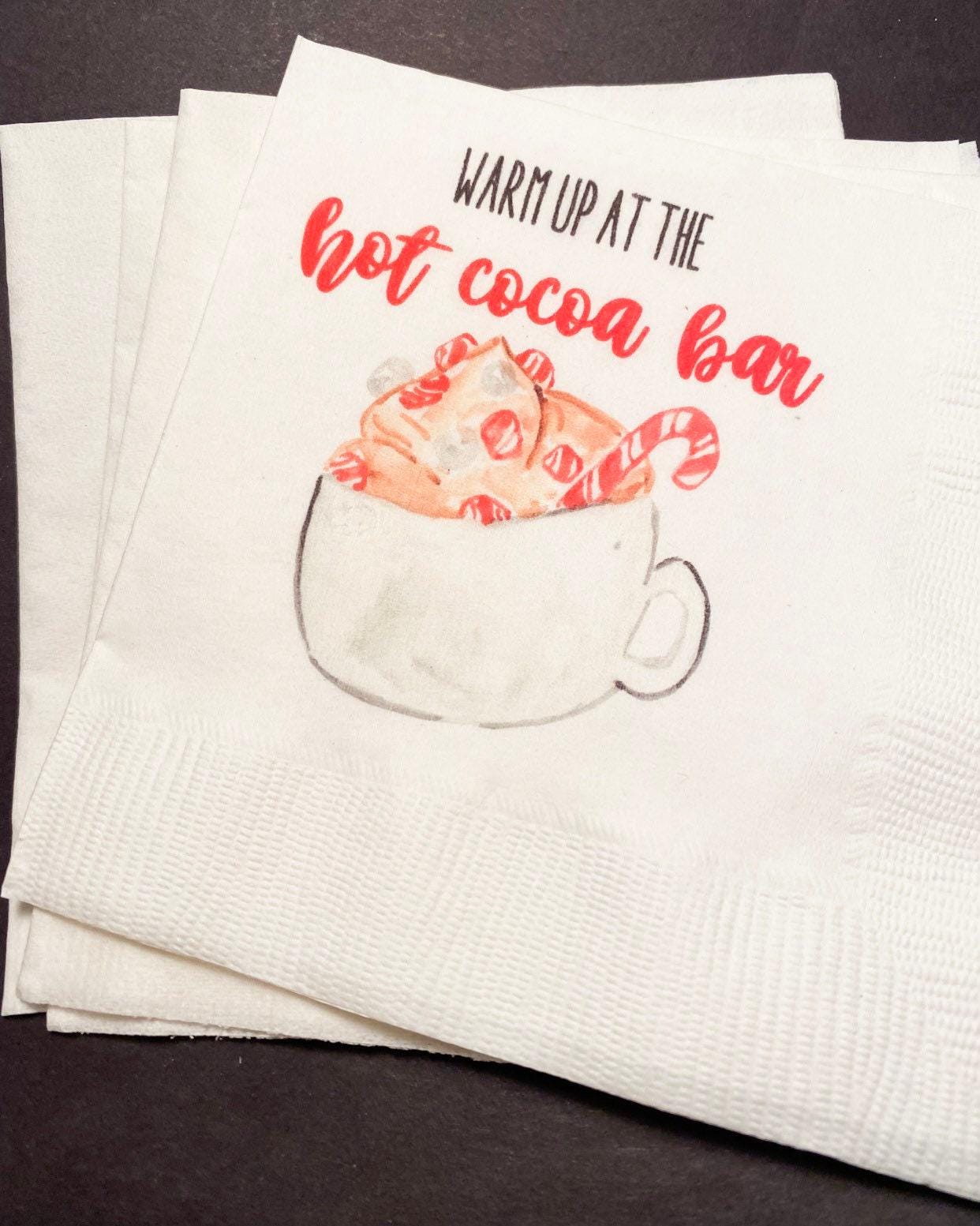 Hot Cocoa Bar Winter Birthday Party Winter Baby Shower Baby it’s Cold Outside Cocktail, Luncheon or Dinner Napkins Set of 25