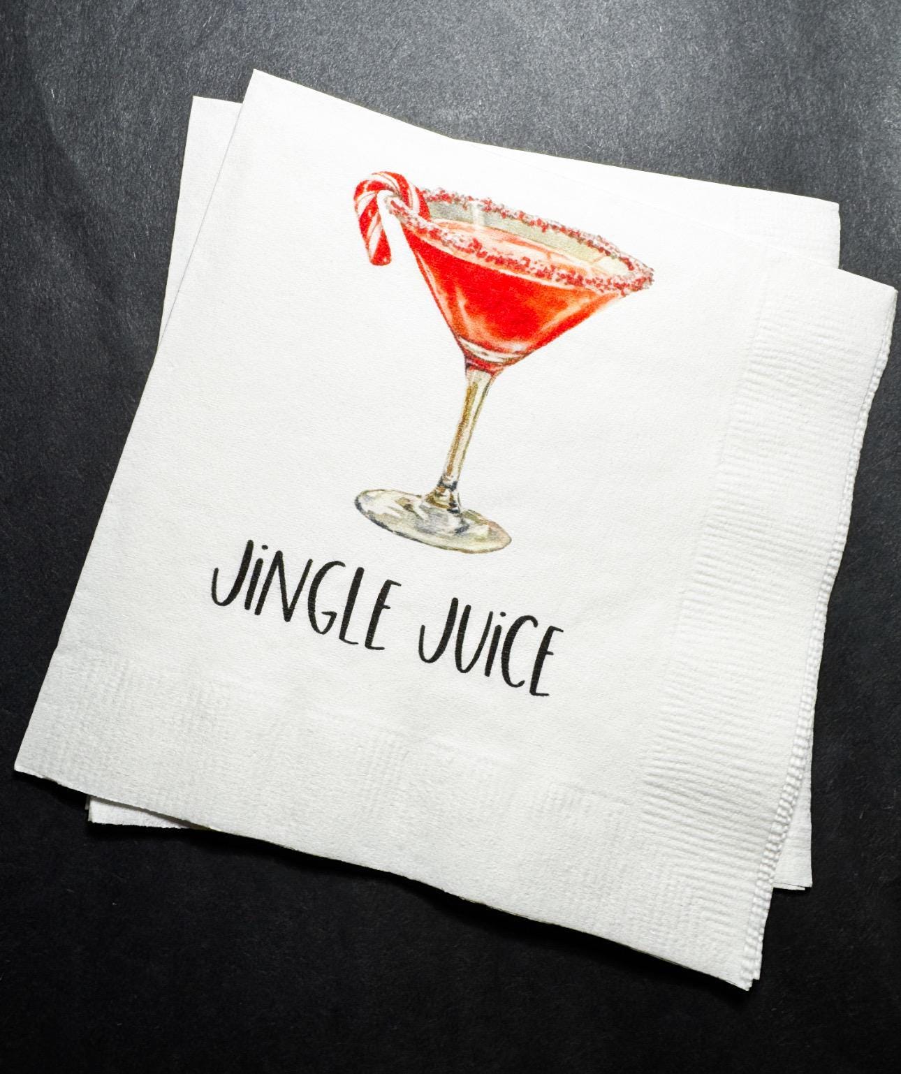 Tini Bit Merry Holiday Martini Christmas Party Jingle & Mingle Friendsmas Holiday Party Cocktail Luncheon or Dinner Napkins Set of 25