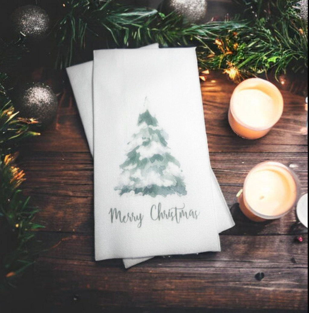 Christmas Guest Towels Linen Feel Ultra Ply White Disposable Towel Dinner Napkin Holiday Christmas Paper Hand Towels, Set of 20