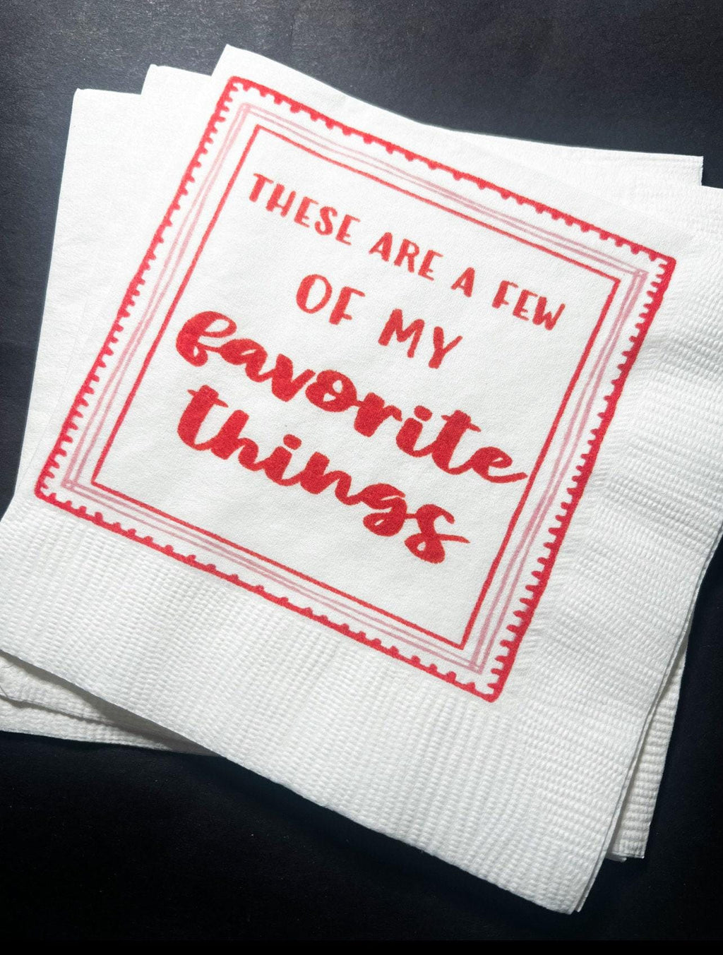 Favorite Things Party Christmas Party Red Bow Christmas Party Favorite Things Red Bow Party Cocktail, Luncheon or Dinner Napkins, Set of 25