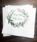 Merry Little Baby Shower Winter Christmas December Baby Shower Winter Holiday Baby Cocktail, Luncheon or Dinner Napkins Set of 25