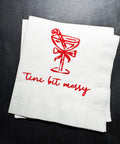 Tini Bit Merry Holiday Martini Christmas Party Jingle & Mingle Friendsmas Holiday Party Cocktail Luncheon or Dinner Napkins Set of 25