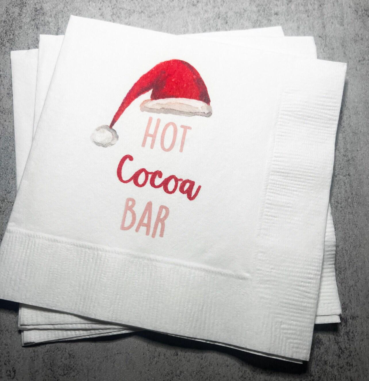 Hot Cocoa Bar Christmas Party Winter Birthday Party Winter Baby Shower Baby it’s Cold Cocktail, Luncheon or Dinner Napkins Set of 25