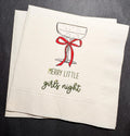 Merry Little Girls Night Tini Bit Merry Friendsmas Martini Christmas Party Holiday Party Cocktail Luncheon or Dinner Napkins Set of 25