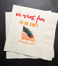 Oh What Fun First Birthday Party Baby Shower Winter Christmas December Cocktail, Luncheon or Dinner Napkins Set of 25