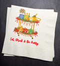 Eat Drink Be Merry Christmas Bar Cart Christmas Cocktail Holiday Party Red Bow Friendsmas Cocktail, Luncheon or Dinner Napkins Set of 25