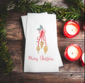 Christmas Guest Towels Linen Feel Ultra Ply White Disposable Towel Dinner Napkin Holiday Christmas Paper Hand Towels, Set of 20