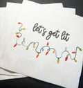 Let’s get Lit Friendsmas Christmas Party Very Merry Friendsmas Funny Christmas Cocktail, Luncheon or Dinner Napkins Set of 25