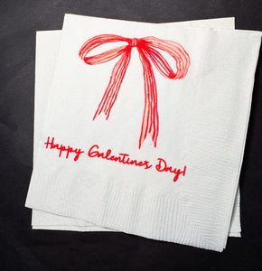 Red Bow Galentines Day Favorite Things Party Galentines Day Brunch Love My Gals a Brunch Cocktail, Luncheon or Dinner Napkins, Set of 25