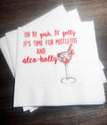 Eat Drink Be Merry Funny Christmas Party Oh By Gosh By Golly Alcoholly Girls Holiday Party Cocktail, Luncheon or Dinner Napkins Set of 25