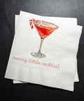 Tini Bit Merry Holiday Martini Christmas Party Jingle & Mingle Friendsmas Holiday Party Cocktail Luncheon or Dinner Napkins Set of 25