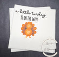 A Little Turkey is on the Way Thanksgiving Baby Shower Fall Turkey Baby Shower Cocktail, Luncheon or Dinner Napkins Set of 25