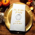 Fall Guest Towels Thanksgiving Linen Feel Ultra Ply White Disposable Towel Dinner Napkin Personalized Paper Hand Towels, Set of 20