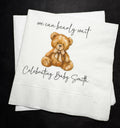 Teddy Bear Baby Shower We can Bearly Wait Brown Bow Shower Fall Baby Shower Personalized Cocktail, Luncheon or Dinner Napkins Set of 25