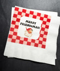Merry Friendsmas Christmas Party Very Merry Friendsmas Vintage Santa Funny Christmas Cocktail, Luncheon or Dinner Napkins Set of 25