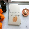 Friendsgiving Guest Towels Linen Feel Ultra Ply White Disposable Towel Dinner Napkin Friendsgiving Thanksgiving Paper Hand Towels, Set of 20