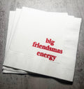 Friendsmas Christmas Party Very Merry Friendsmas It’s giving Friendsmas Funny Christmas Cocktail, Luncheon or Dinner Napkins Set of 25