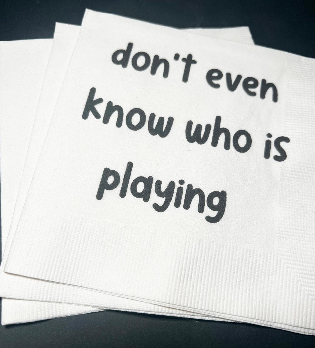 Football Party Funny Super Football Game Cocktail or Luncheon Napkins, Set of 25