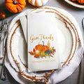 Thanksgiving Guest Towels Linen Feel Ultra Ply White Disposable Towel Dinner Napkin Friendsgiving Thanksgiving Paper Hand Towels, Set of 20