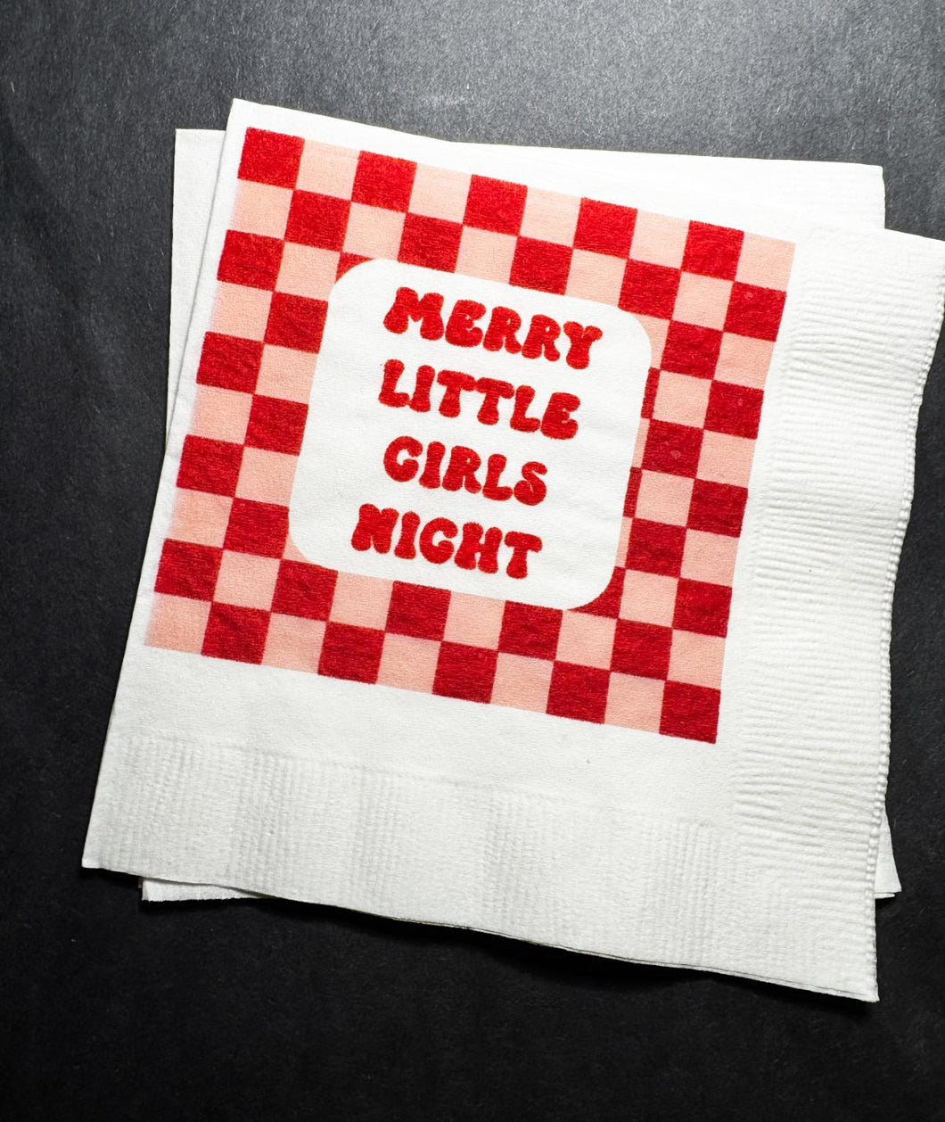 Tini Bit Merry Holiday Martini Christmas Party Merry Little Girls Night Friendsmas Party Cocktail Luncheon or Dinner Napkins Set of 25