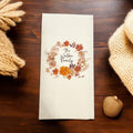 Fall Guest Towels Thanksgiving Linen Feel Ultra Ply White Disposable Towel Dinner Napkin Personalized Paper Hand Towels, Set of 20