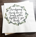 Friendsgiving Gather Give Thanks Funny Friendsgiving Thanksgiving Table Cocktail, Luncheon or Dinner Napkins Set of 25