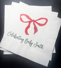 Santa Baby Christmas Baby Shower Santa Baby Gender Reveal Christmas Reveal December Gender Reveal Cocktail or Luncheon Napkins, Set of 25
