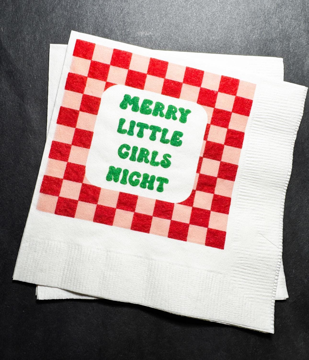 Tini Bit Merry Holiday Martini Christmas Party Merry Little Girls Night Friendsmas Party Cocktail Luncheon or Dinner Napkins Set of 25