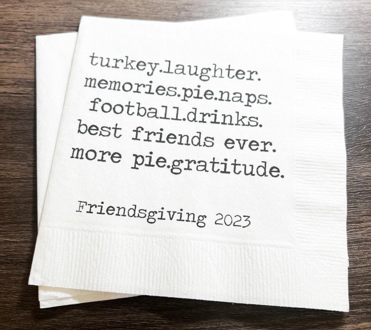 Friendsgiving Thanksgiving Friends Cocktail Napkins, Set of 25
