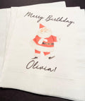 Merry Birthday December Christmas Santa Birthday Very Merry Personalized Cocktail, Luncheon or Dinner Napkins Set of 25