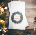 Christmas Guest Towels Linen Feel Ultra Ply White Disposable Towel Dinner Napkin Holiday Christmas Paper Hand Towels, Set of 20