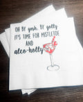 Eat Drink Be Merry Funny Christmas Party Oh By Gosh By Golly Alcoholly Girls Holiday Party Cocktail, Luncheon or Dinner Napkins Set of 25