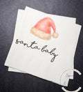 Santa Baby Christmas Baby Shower Pink Santa Hat Baby Gender Reveal Christmas Reveal Pink Baby Cocktail, Luncheon or Dinner Napkins Set of 25