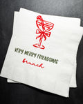 Very Merry Friendsmas Brunch Tini Bit Merry Holiday Martini Christmas Party Holiday Party Cocktail Luncheon or Dinner Napkins Set of 25