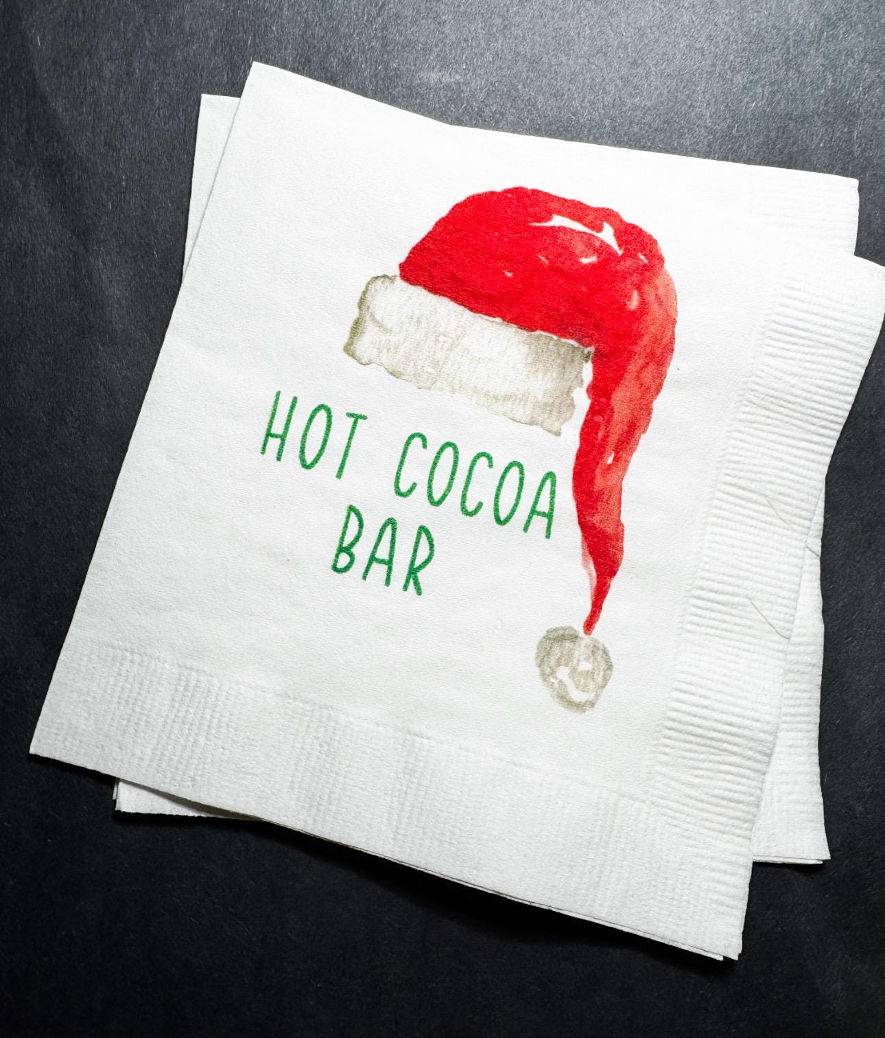 Hot Cocoa Bar Christmas Party Winter Birthday Party Winter Baby Shower Baby it’s Cold Cocktail, Luncheon or Dinner Napkins Set of 25