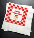 Merry Friendsmas Christmas Party Very Merry Friendsmas Vintage Santa Funny Christmas Cocktail, Luncheon or Dinner Napkins Set of 25