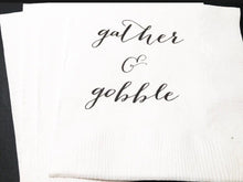 Load image into Gallery viewer, Thanksgiving Gather &amp; Gobble Cocktail Napkins, Set of 25
