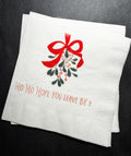 Red Bow Ho Ho Hope you Leave by 9 Tini Bit Merry Christmas Party Friendsmas Holiday Party Cocktail Luncheon or Dinner Napkins Set of 25