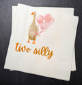 Two Silly Goose 2nd Birthday Second Birthday Goose Preppy Goose Birthday Party Cocktail, Luncheon or Dinner Napkins Set of 25