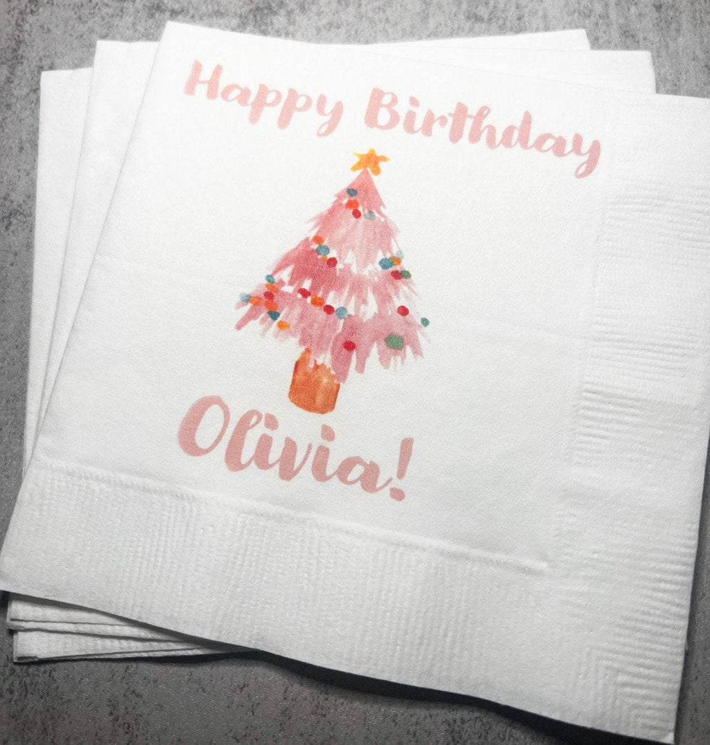 Winter Birthday December Christmas Birthday Party Winter Onederland Nutcracker Oh What Fun Personalized Cocktail Napkins, Set of 25